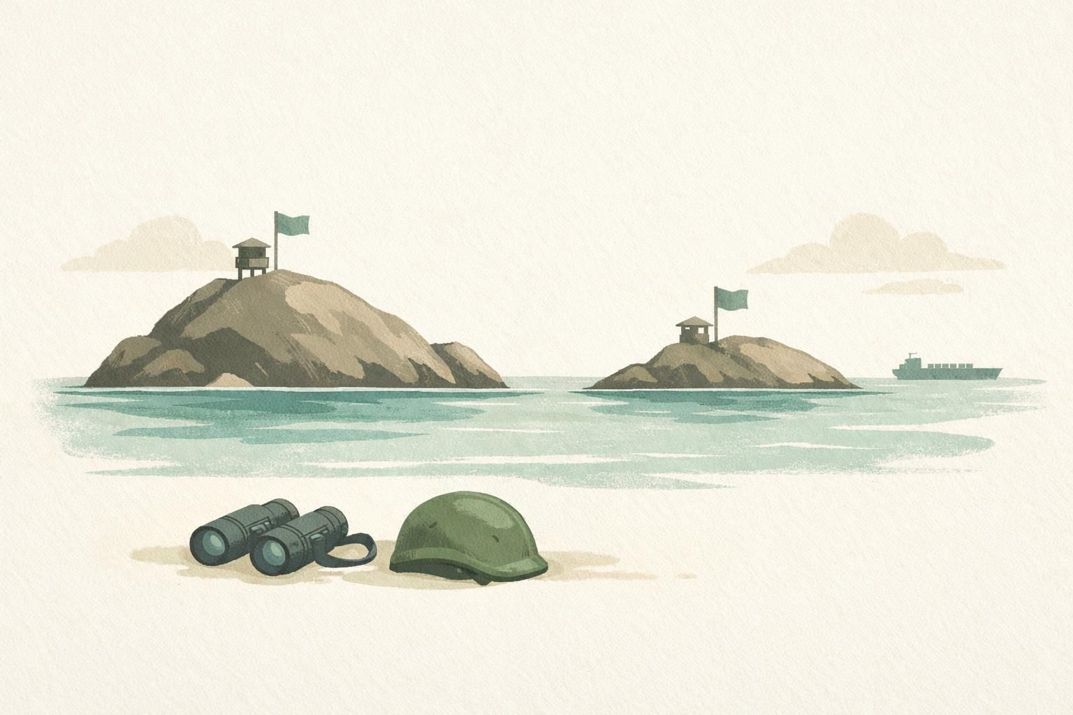 AI-generated conceptual illustration: Houthis capture two Red Sea islands