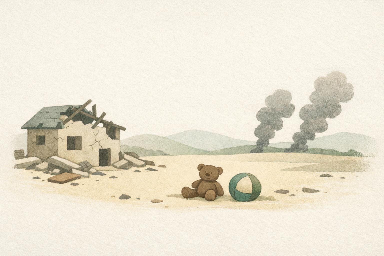 AI-generated conceptual illustration: Israeli strikes in Lebanon kill 13
