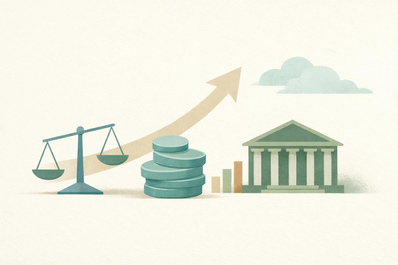 AI-generated conceptual illustration: Fed raises rates by quarter point