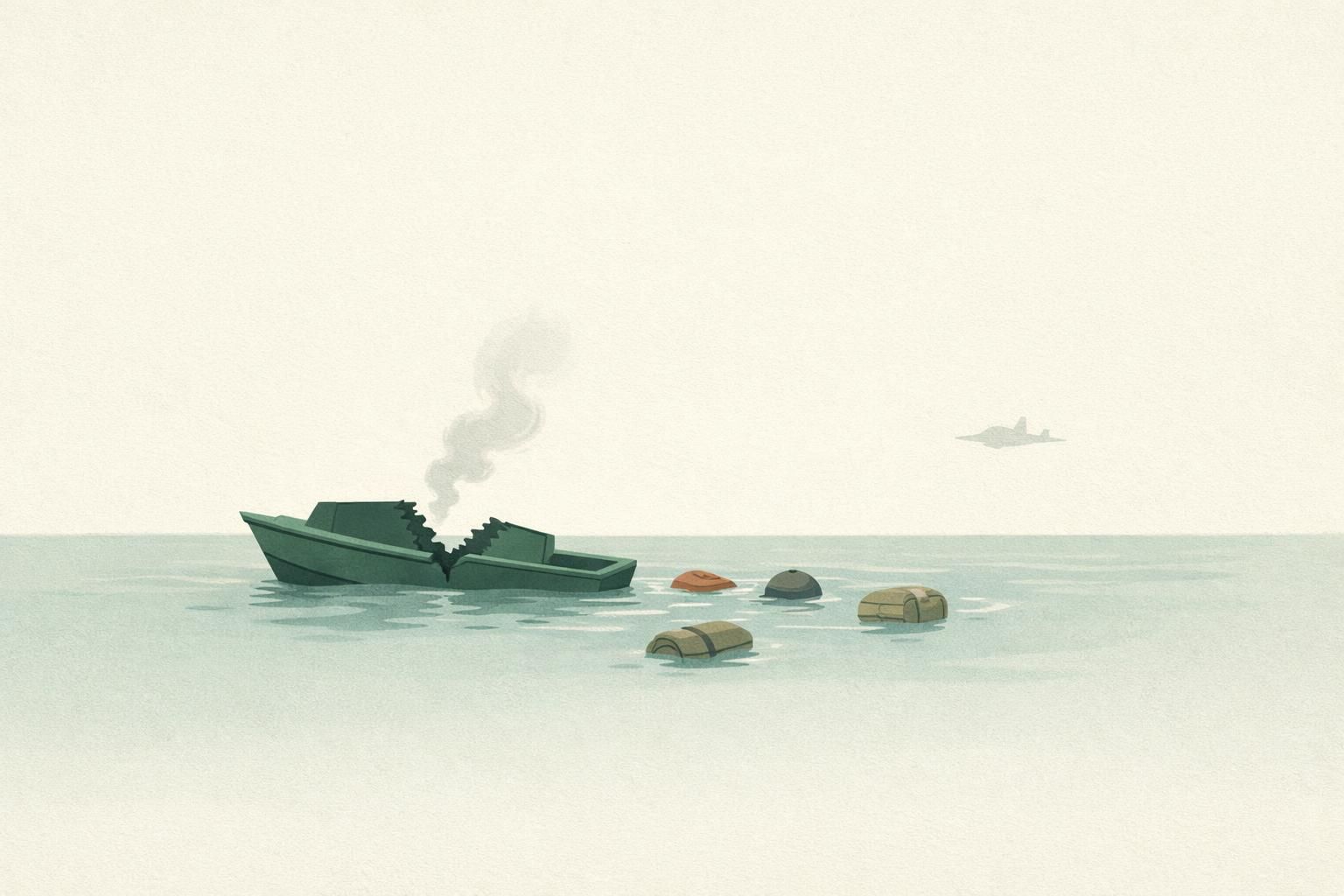 AI-generated conceptual illustration: US Caribbean vessel strike kills four people