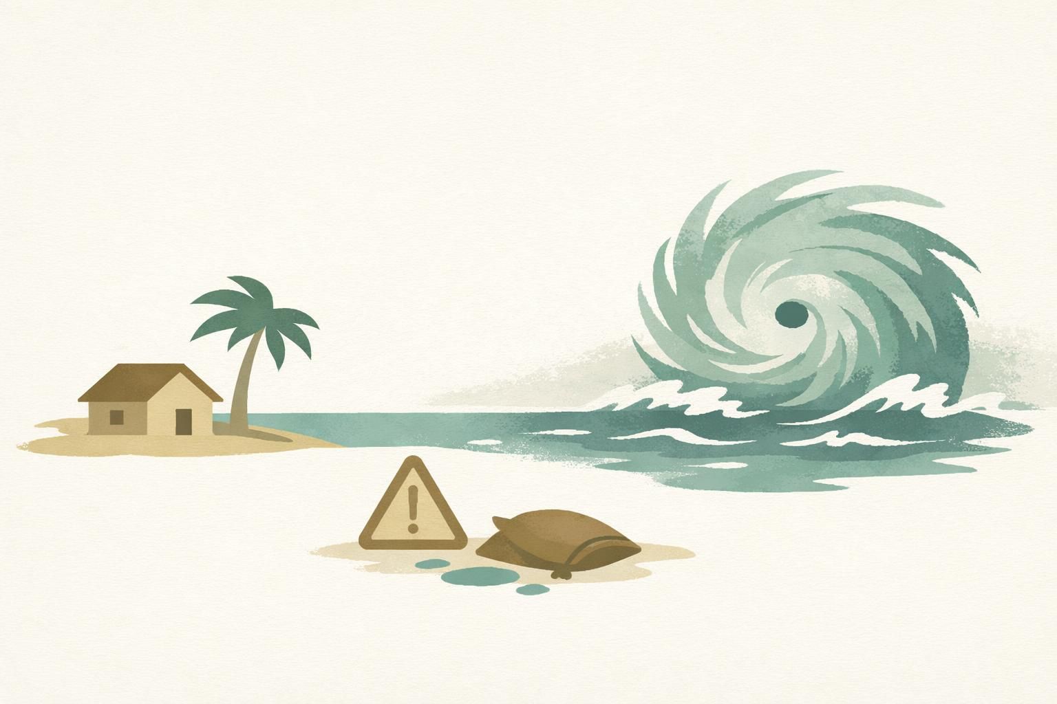 AI-generated conceptual illustration: Hurricane Polo reaches Category 4 off Mexico
