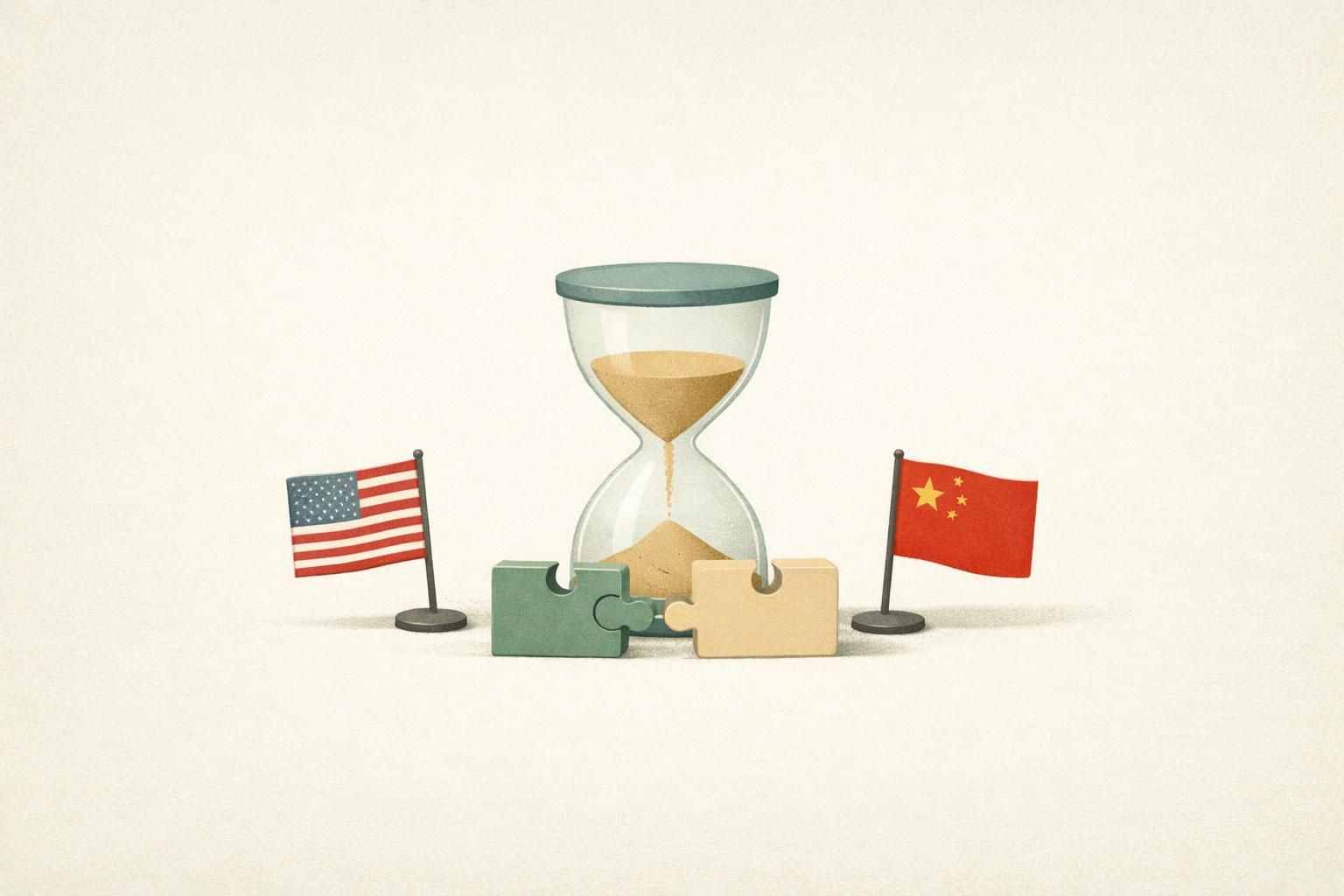 AI-generated conceptual illustration: U.S. and China extend trade truce