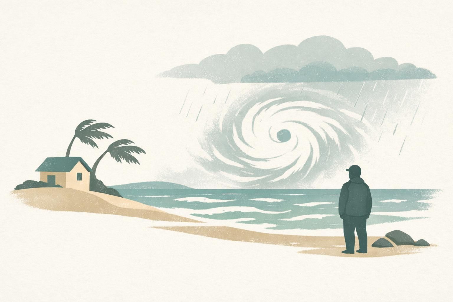 AI-generated conceptual illustration: Polo nears Baja California with 155 mph winds