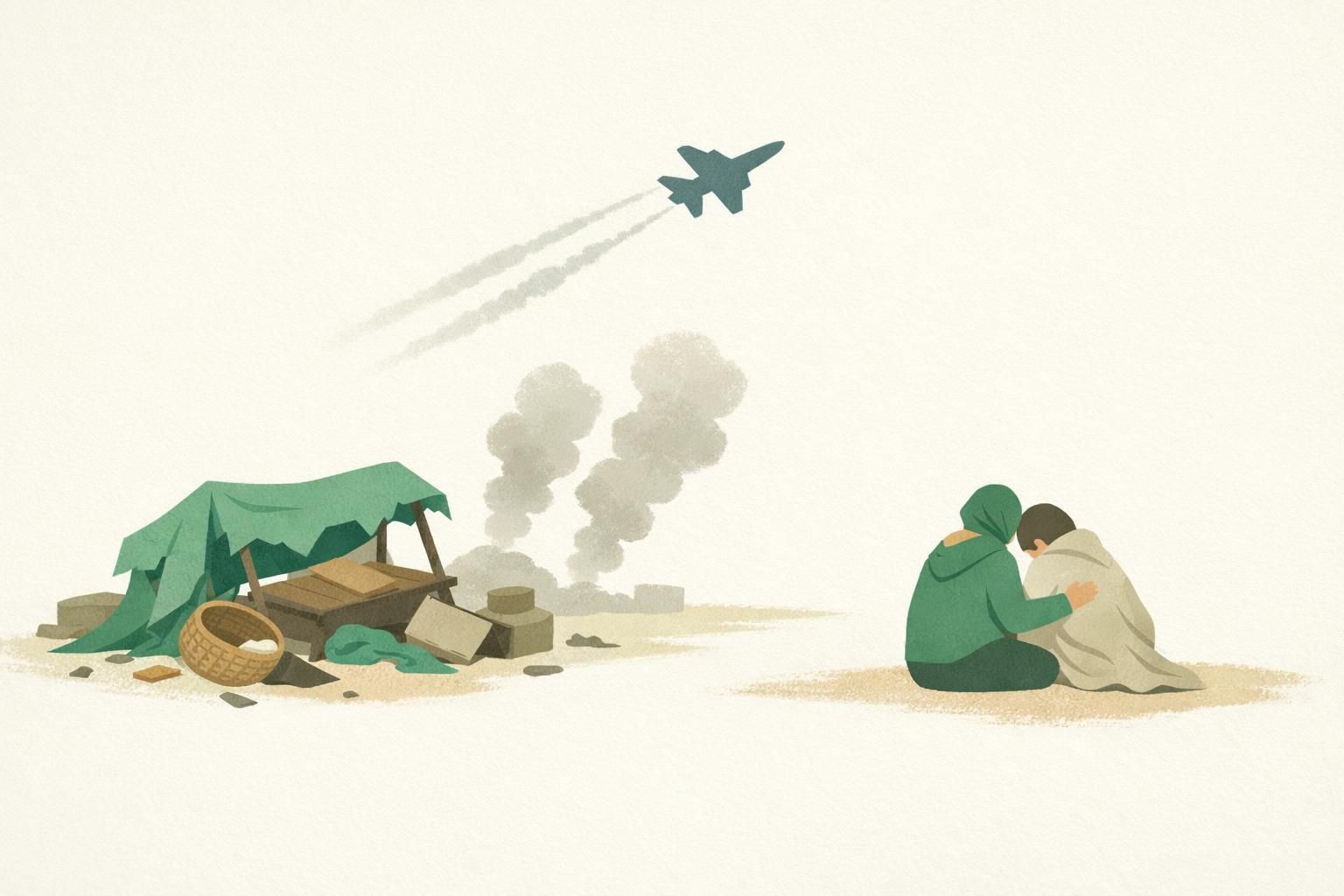 AI-generated conceptual illustration: Myanmar airstrike reportedly kills at least 49