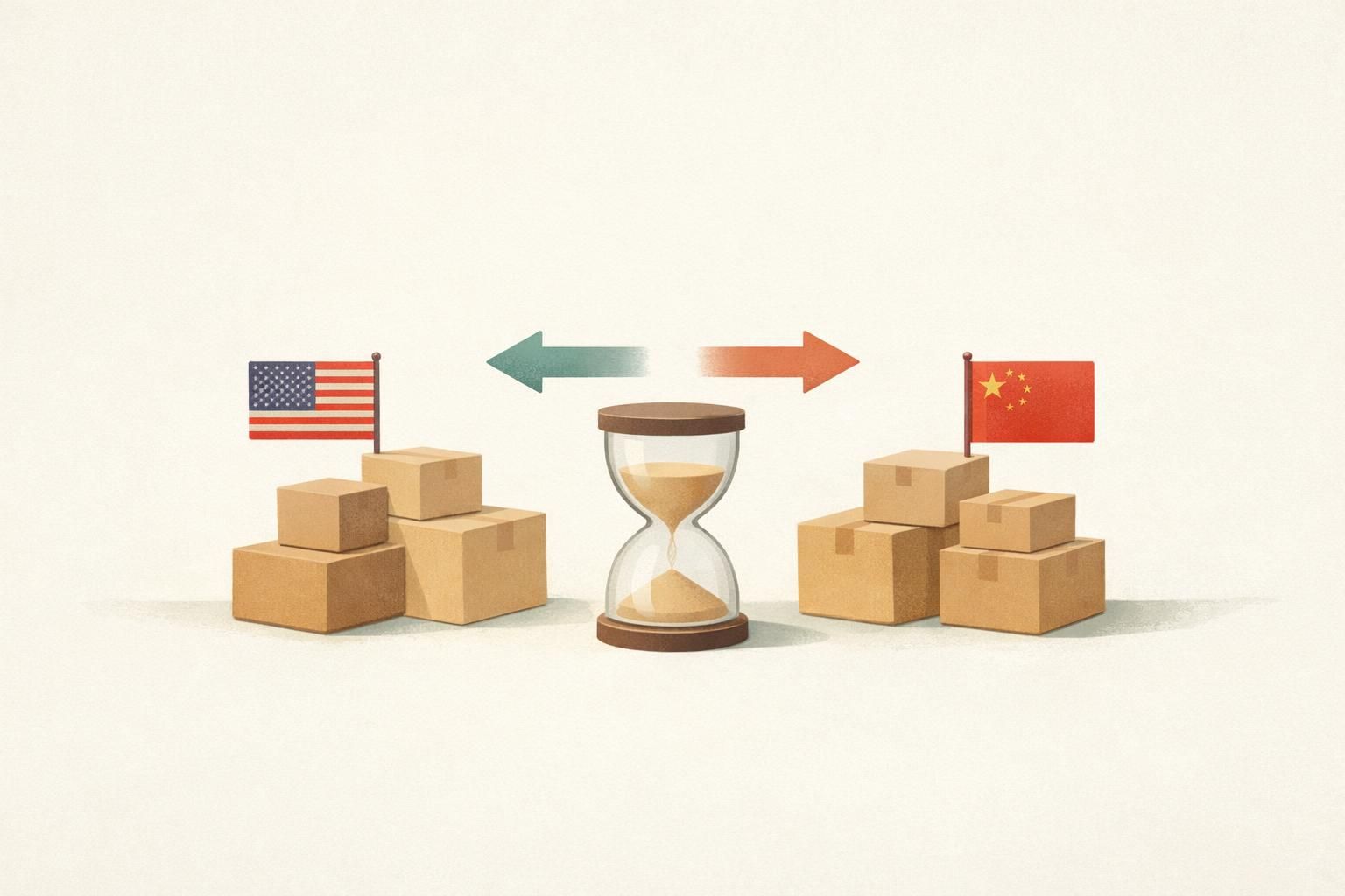 AI-generated conceptual illustration: U.S.-China trade truce extended to January