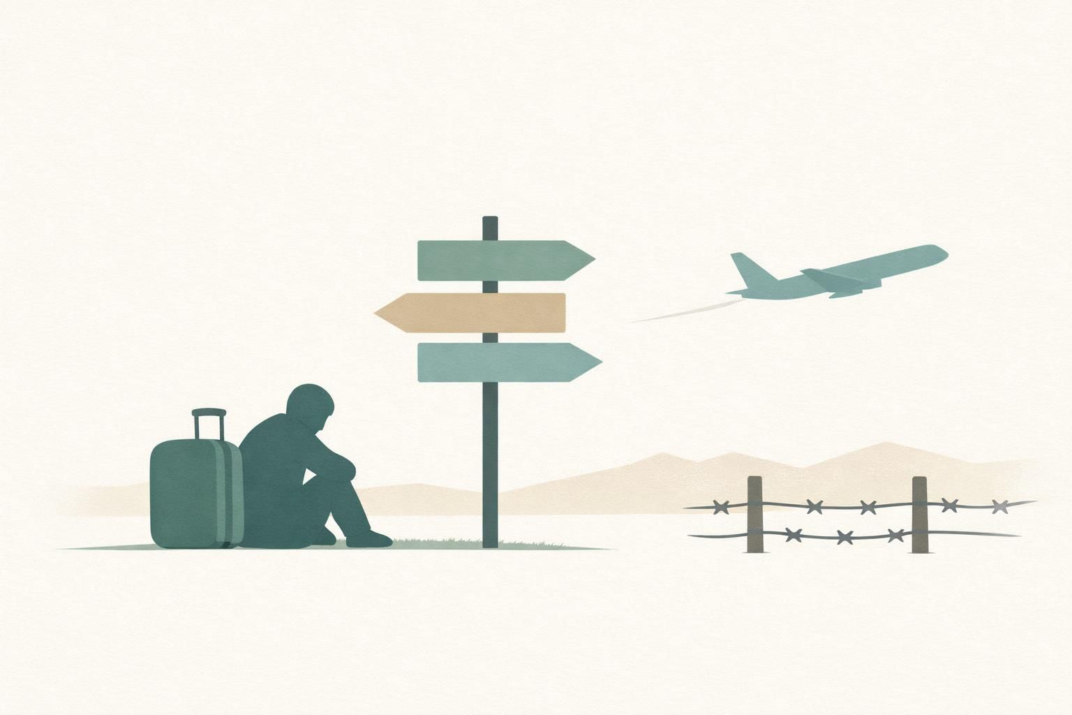 AI-generated conceptual illustration: Court permits expedited third-country deportations
