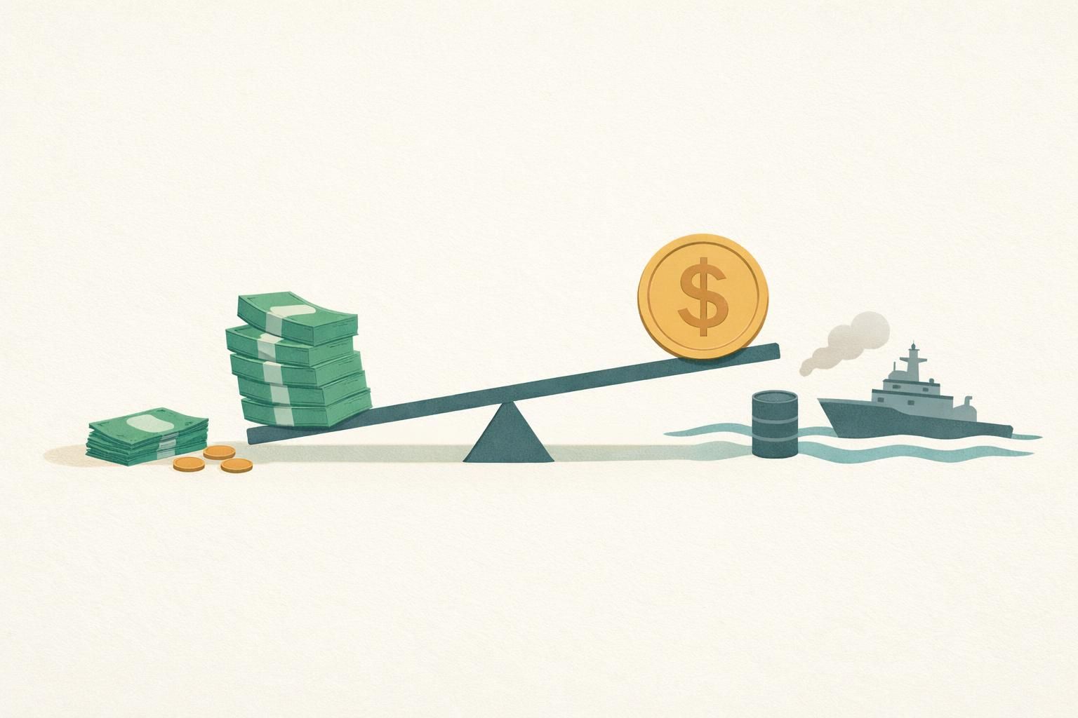 AI-generated conceptual illustration: Iran’s currency falls to a record low