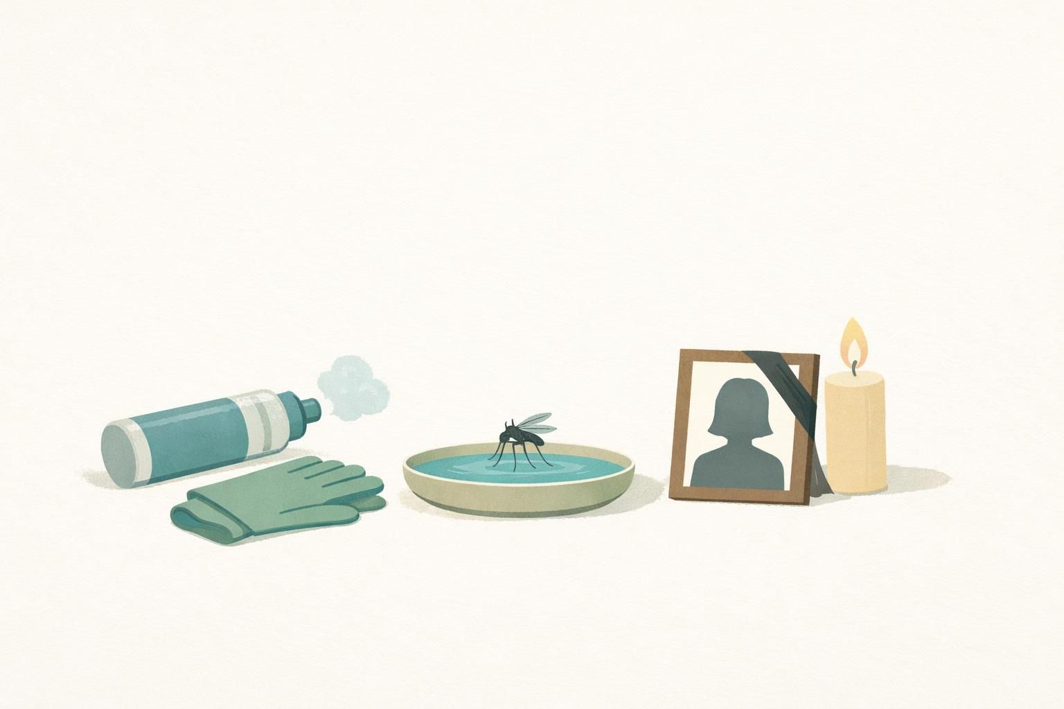 AI-generated conceptual illustration: Florida dengue outbreak tops 250 local cases