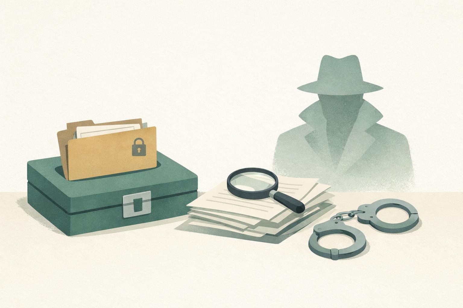 AI-generated conceptual illustration: Germany arrests former spy chief in secrets case