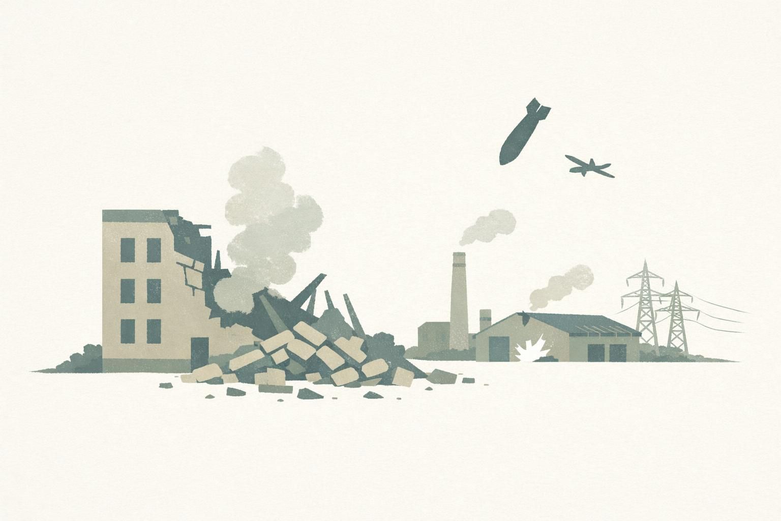 AI-generated conceptual illustration: Russian barrage kills at least 28 in Ukraine