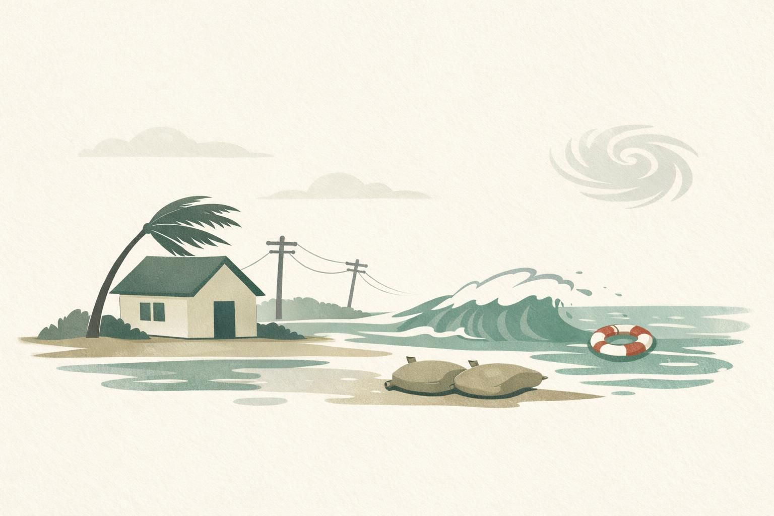 AI-generated conceptual illustration: Hurricane Isaias makes landfall near Destin