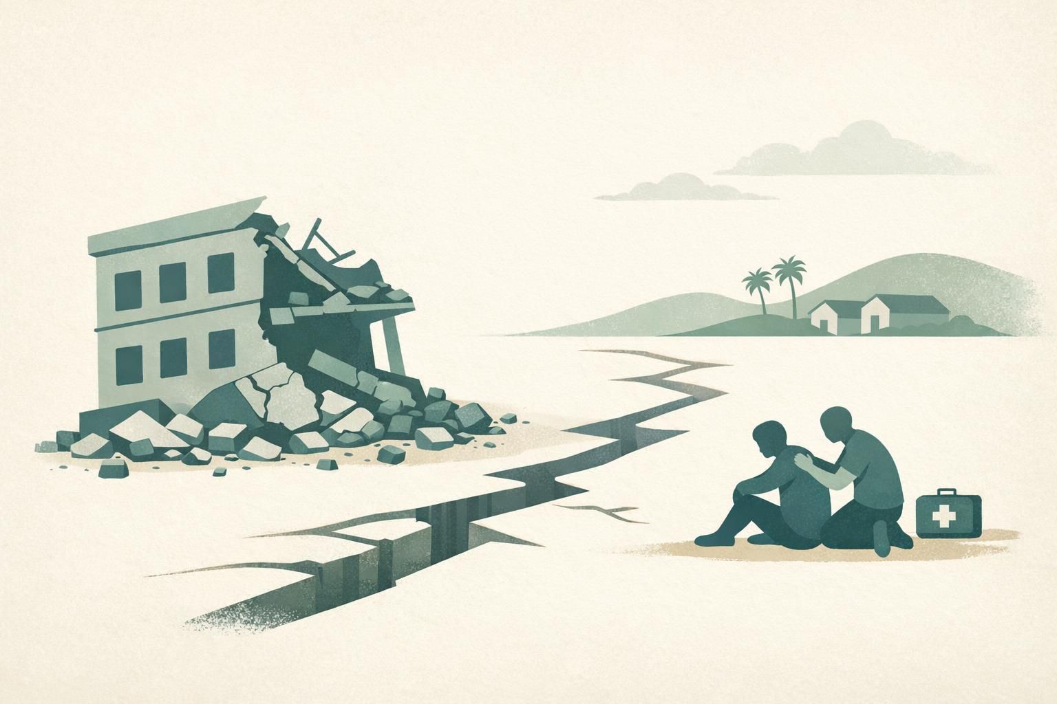 AI-generated conceptual illustration: Magnitude 7.6 earthquake strikes Panama