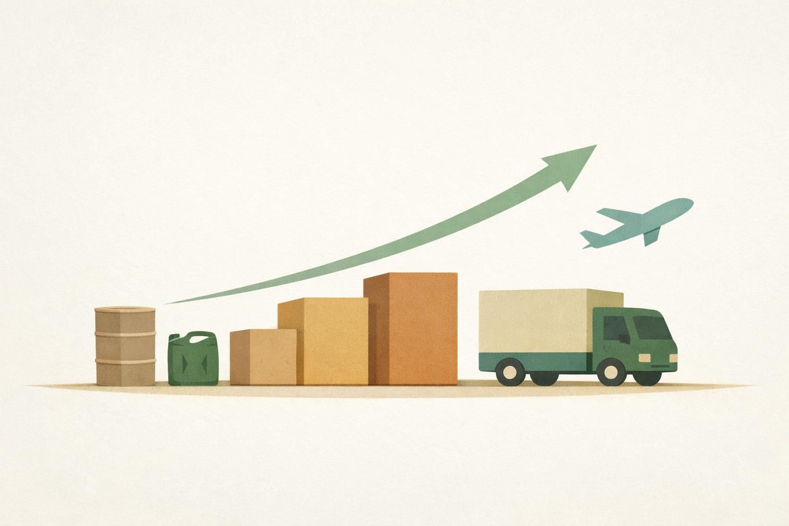 AI-generated conceptual illustration: U.S. wholesale prices jump 1.3%
