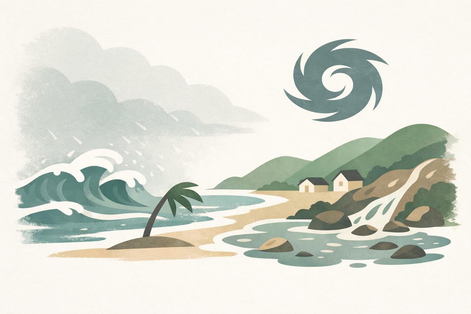 AI-generated conceptual illustration: Hurricane Trudy threatens Mexico’s Pacific coast