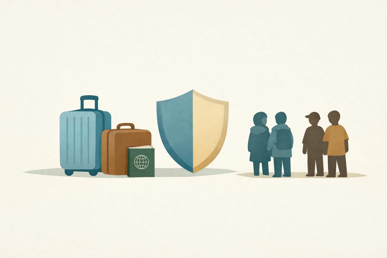 AI-generated conceptual illustration: U.S. extends deportation protection for two groups