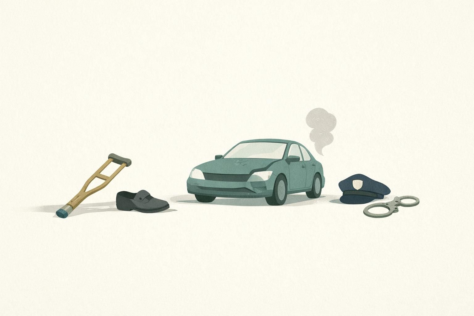 AI-generated conceptual illustration: Australian lawmaker loses leg after vehicle attack