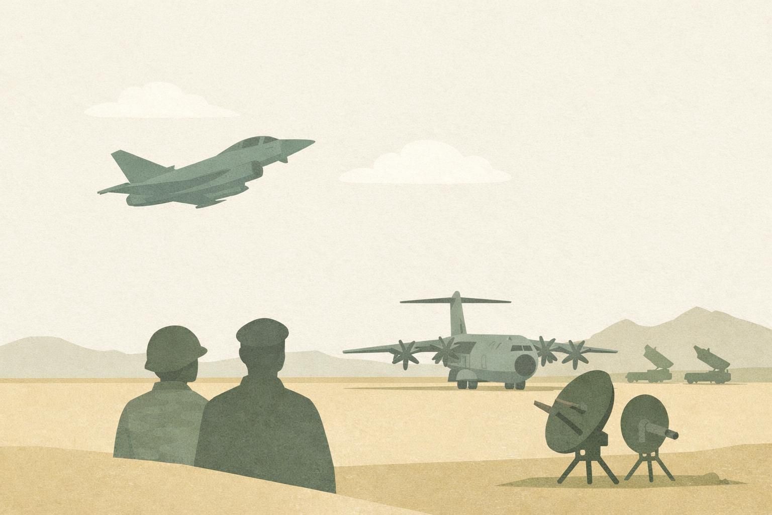 AI-generated conceptual illustration: UK expands air defense support for Saudi Arabia