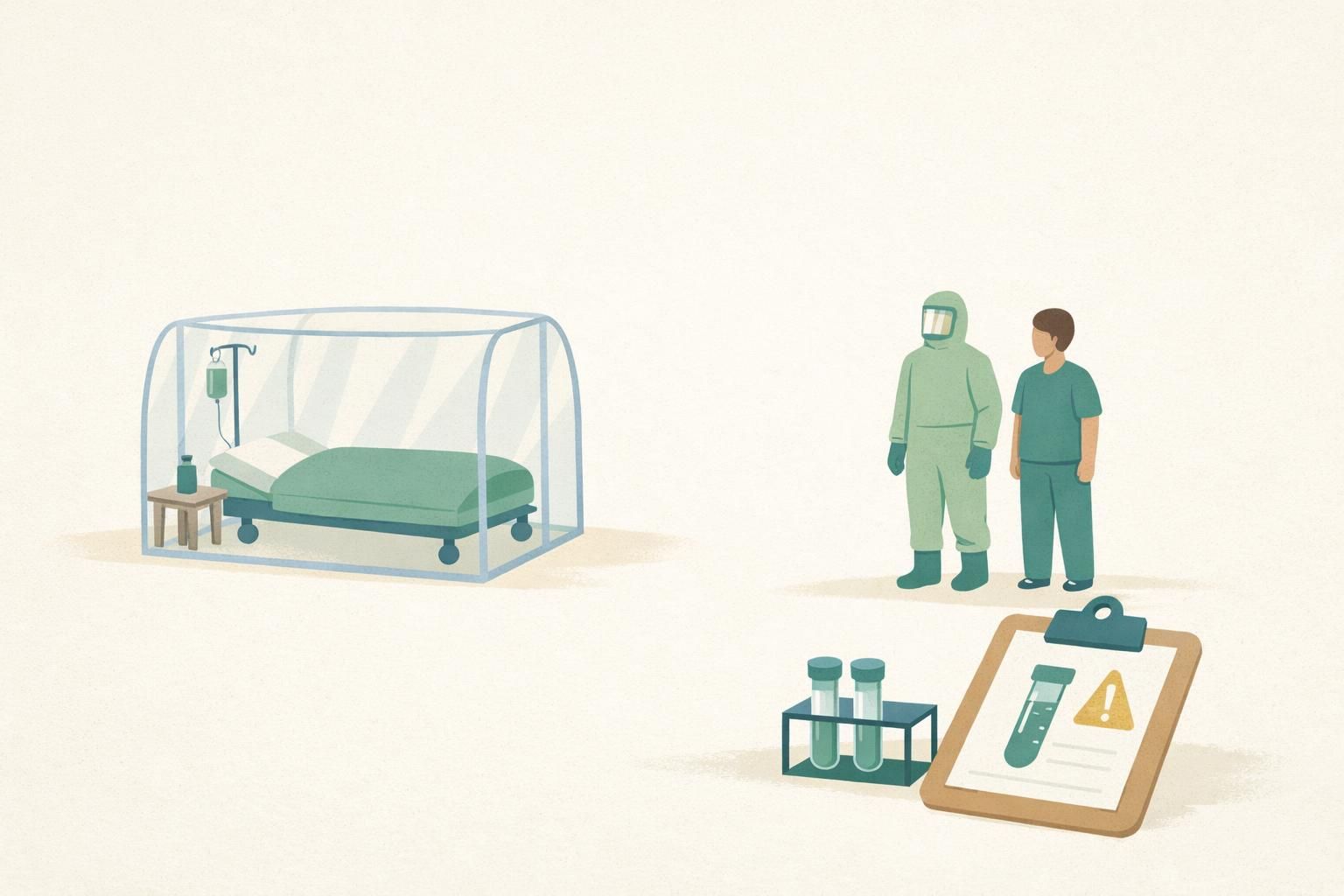 AI-generated conceptual illustration: Nigeria confirms imported Ebola case