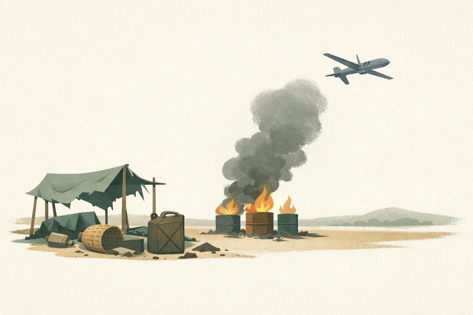 AI-generated conceptual illustration: Abyei market strike toll exceeds 220