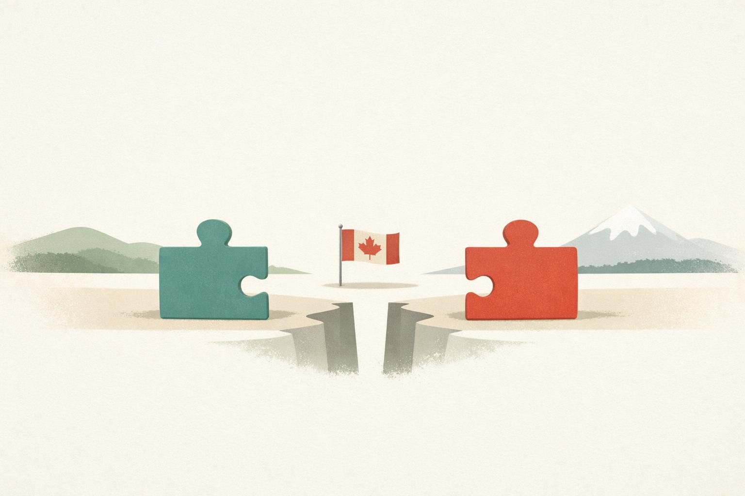 AI-generated conceptual illustration: Alberta rejects path toward separation from Canada