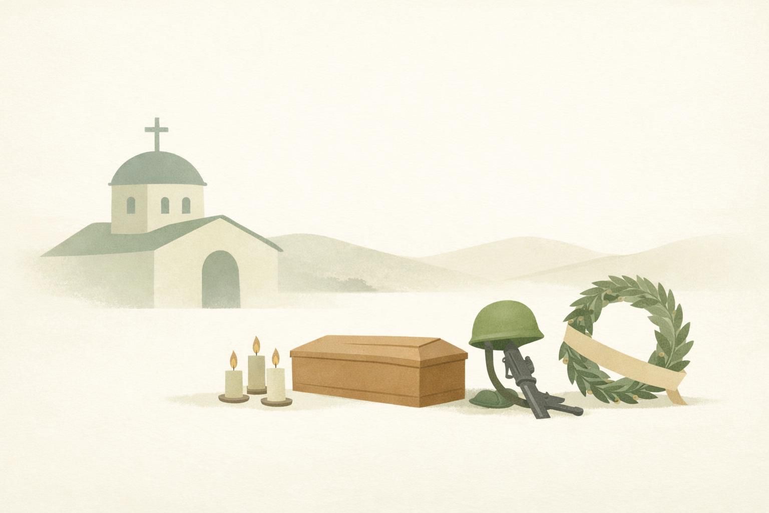 AI-generated conceptual illustration: Attack at Jordan church funeral kills seven