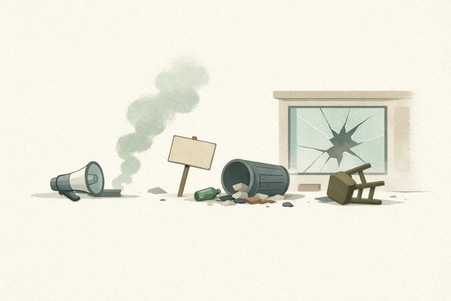 AI-generated conceptual illustration: France says 410,000 joined nationwide protests