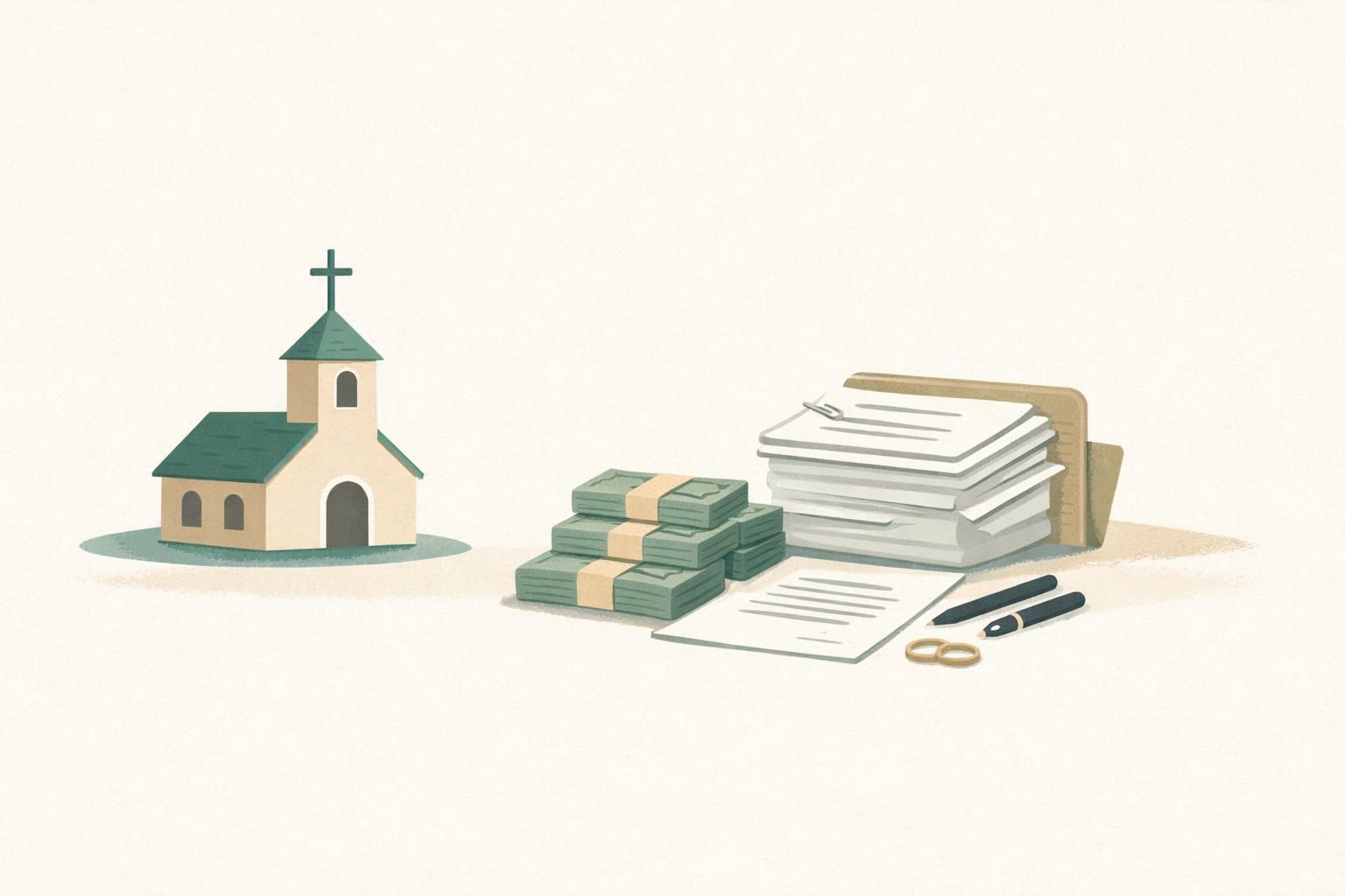 AI-generated conceptual illustration: New York archdiocese agrees to $800 million settlement