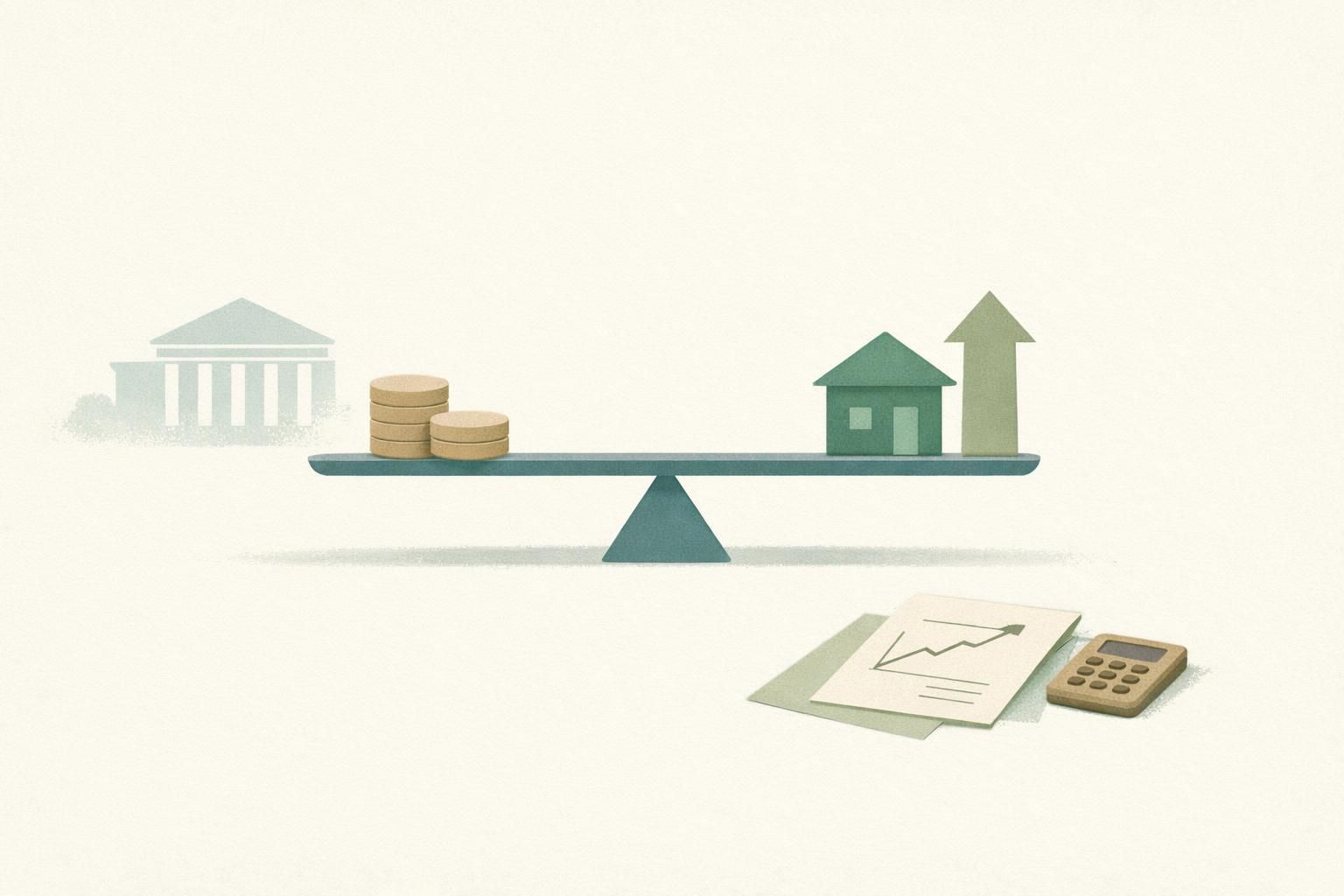 AI-generated conceptual illustration: Federal Reserve leaves interest rates unchanged