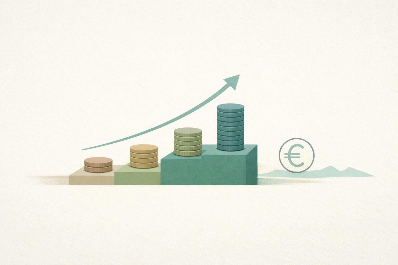 AI-generated conceptual illustration: Euro-area economy grows 0.4% in third quarter